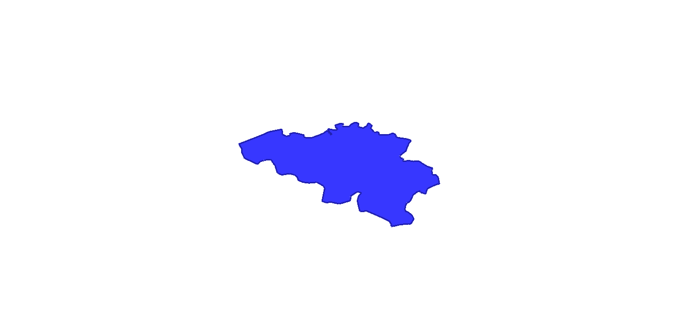 Morphing result when morphing from the outline of Belgium to the outline of Italy